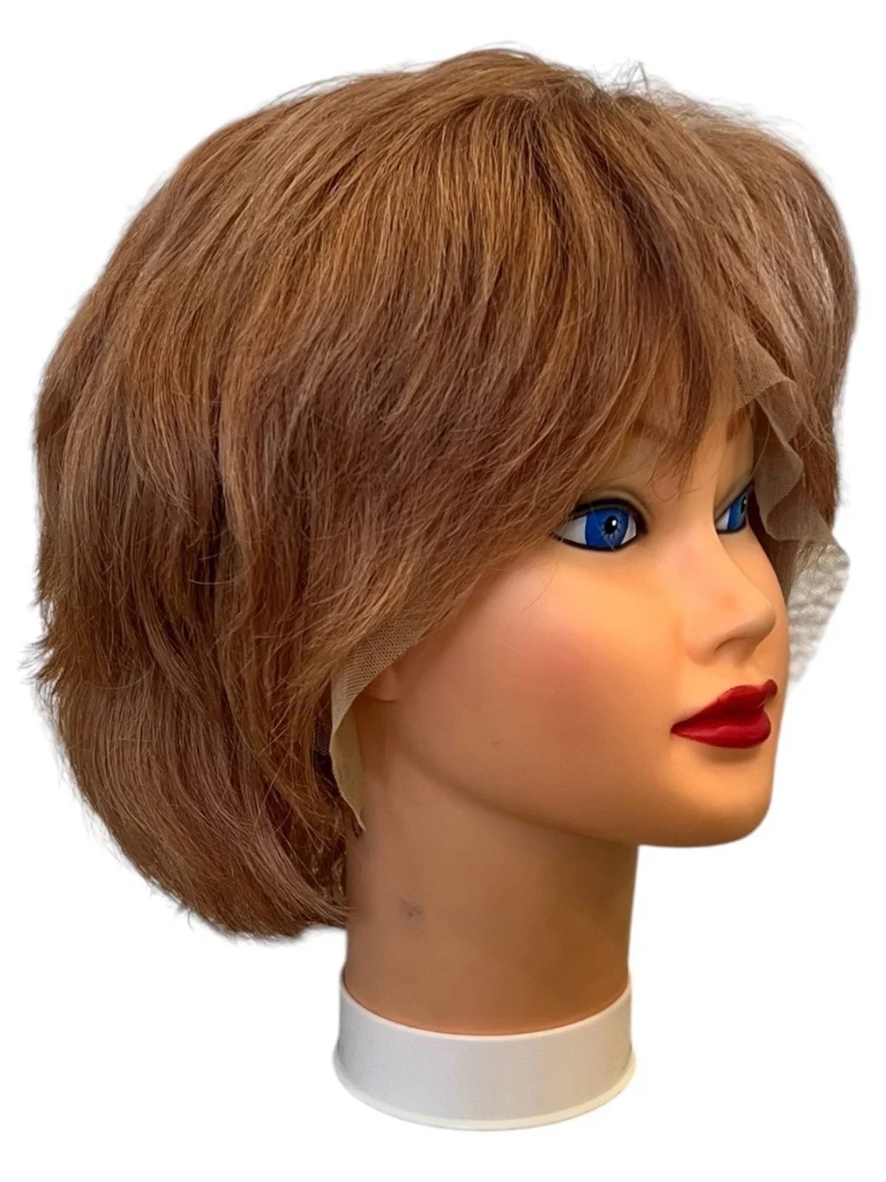 HD Lace Front Honey Blonde Human Hair Wig Short Layered Wig